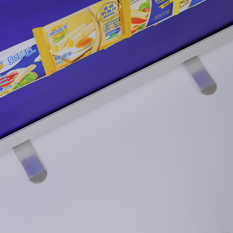 reforzado de acero de plástico fácil de expandir estantes de exhibición unilaterales estantes de exhibición tipo piso publicidad cartel de exhibición al por mayor