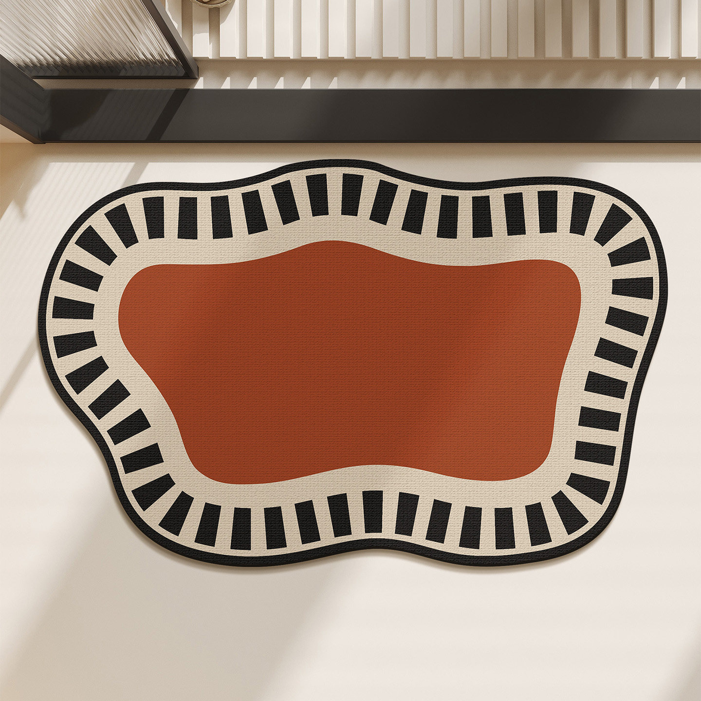 Luz de lujo alfombra de barro de diatomeas puerta de baño doméstico absorción de agua secado rápido fácil de cuidar alfombra antideslizante inodoro