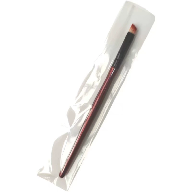 Eyebrow Cream Brush (Minaqi) — Angled Synthetic Bristles, 12.5 cm, Bulk OPP Pack