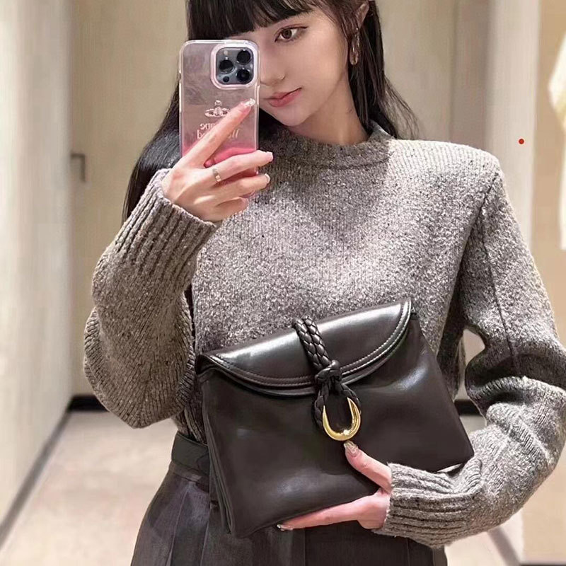 2025 New Luxury Woven Metal Buckle Evening Clutch Bag Genuine Leather Fashion Shoulder Crossbody Bag For Women - Thumbnail 4