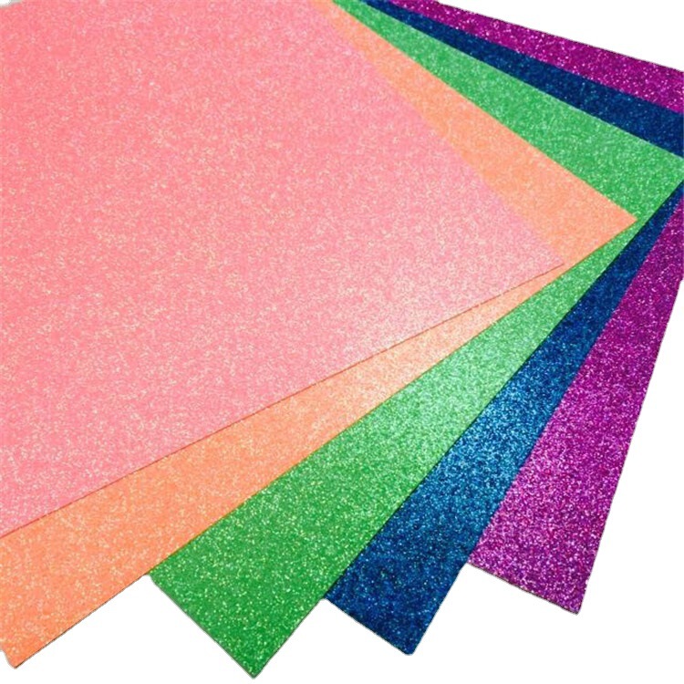 Factory supply 12 inch glitter glitter wrapping paper colorful shiny glitter cardboard wrapping paper special paper