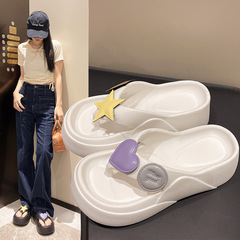 網紅仙女風拖鞋女 夏季新款外穿人字拖 小個子增高沙灘涼拖鞋批發