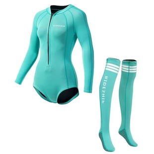 2mm Women's Wetsuit Bikini One-Piece Front Chest Zipper Warm Surfing Suit Slimming Look Sexy Snorkeling Wetsuit