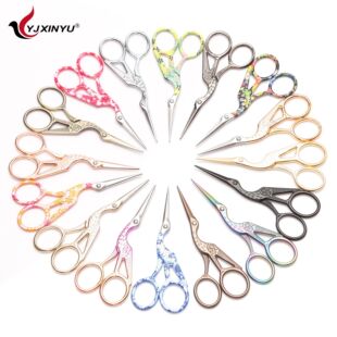Large crane bird retro small scissors 17 color home office scissors handmade DIY scissors factory direct batch
