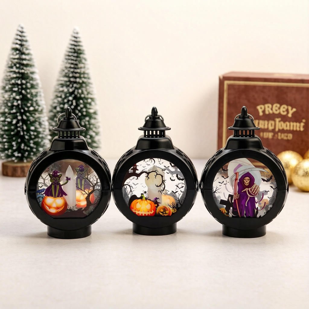 Decoraciones de Halloween transfronterizas lámpara de calabaza lámpara de mano LED luz de noche bar decoración de atmósfera de habitación