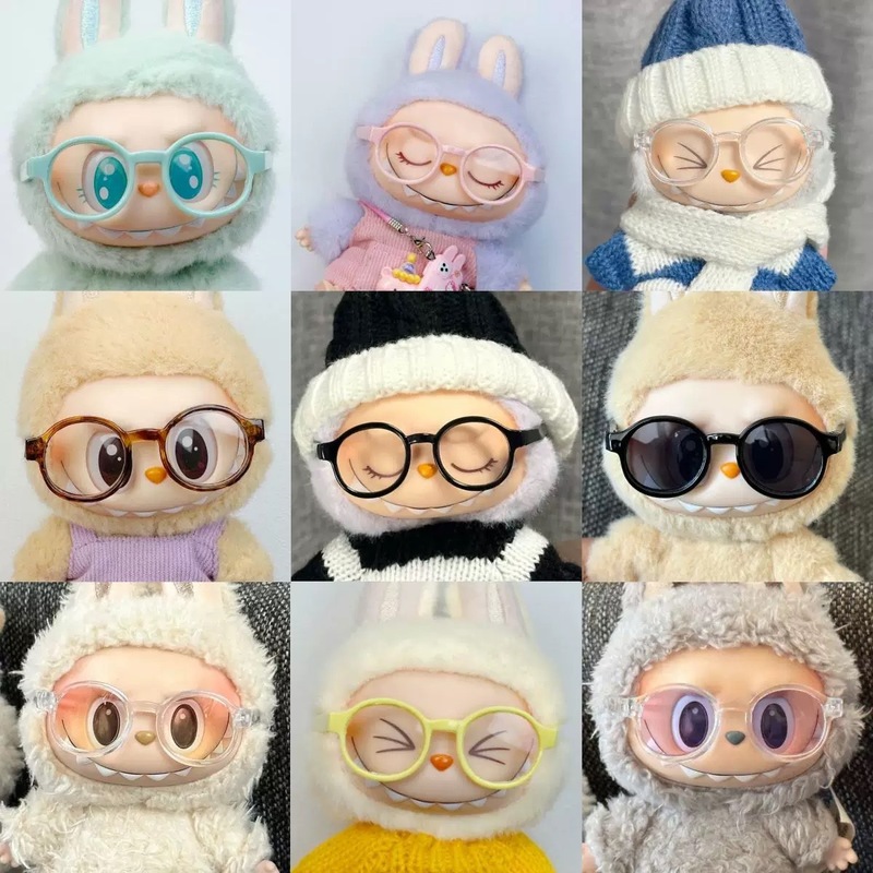 眼鏡、第一世代、第二世代、第三世代のラビュブ（Labubu）用装飾透明アクセサリーのみ販売しています。多色展開のドール用です。|undefined