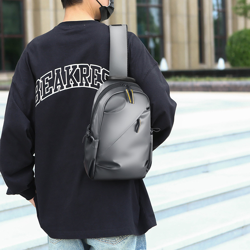 Outdoor Travel Leisure Sports Oxford Cloth Anti-splashing Tide Brand Multi-functional Men's Messenger Breast Bag_voghion.com