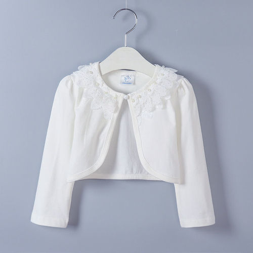 Girls lace cardigan, baby sunscreen coat, children's small shawl, summer thin princess air-conditioning shirt, waistcoat, female baby