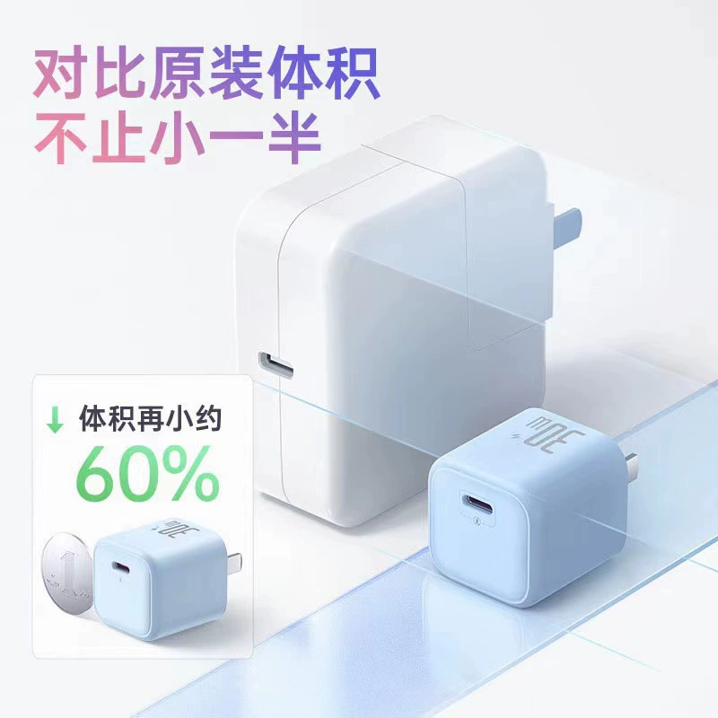 30W GaN USB-C Charger (Apple Compatible) — Fast PD Charging for iPhone 8–16, Compact