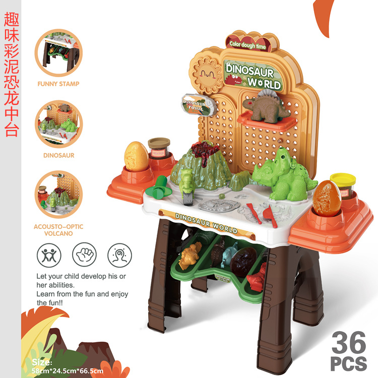 Comercio exterior mesa de medio postre cocina vajilla herramientas traje de arcilla de color mesa de pesca jugar casa doctor supermercado Juguetes