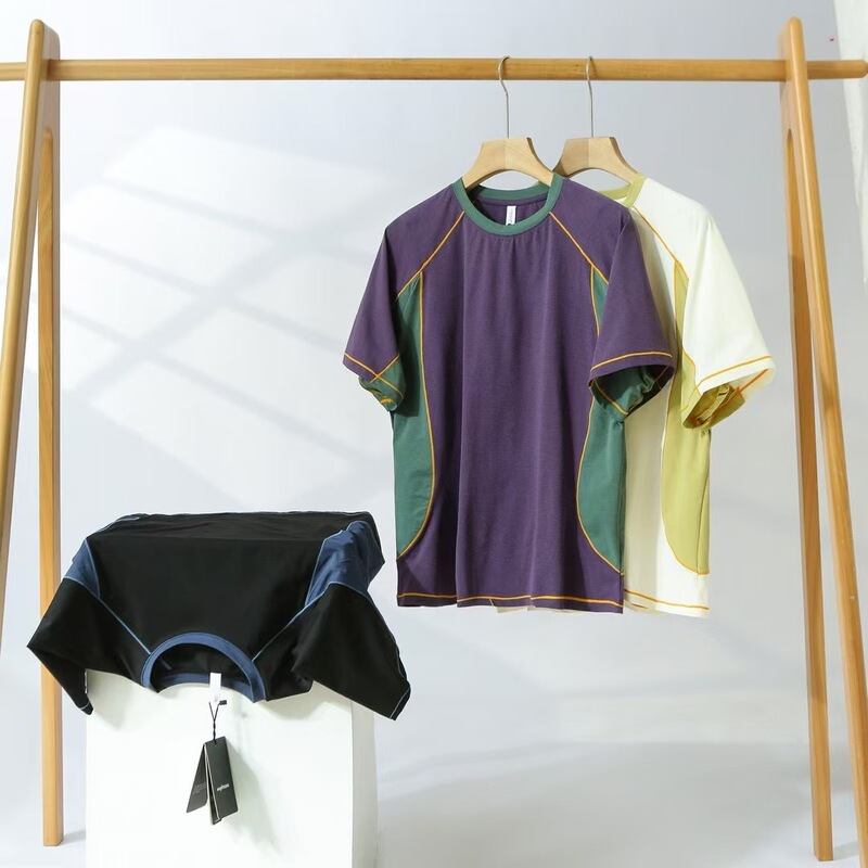 Urban Outdoor Contrasting Color Stitching Quick-Drying Short-Sleeved T-Shirts for Men and Women Summer Loose Sports Half-Sleeved Couple Casual Tops Urban Outdoor Contrasting Color Stitching Quick-Drying Short-Sleeved T-Shirts for Men and Women Summer Loose Sports Half-Sleeved Couple Casual Tops