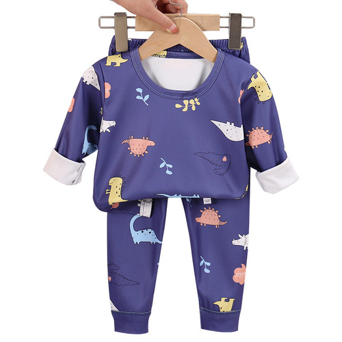 Children's autumn clothes, long johns, boys' German velvet thermal underwear, girls' thickened home clothes, children's clothing, medium and large children's base sets