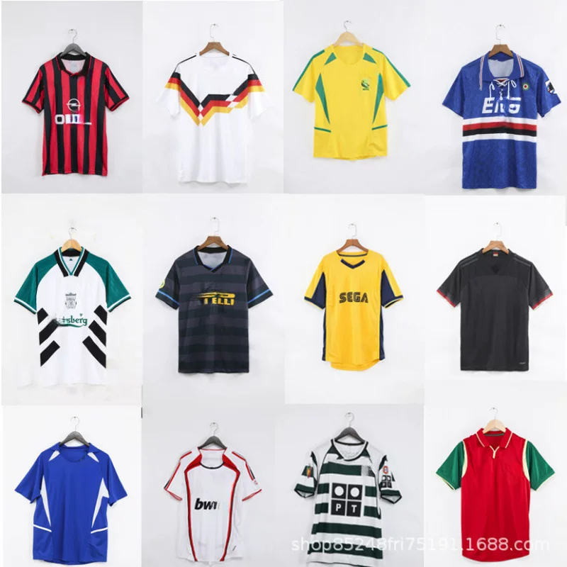 Французская серия А полный тур AC Interth Brazil retro England Italian футбольная майка