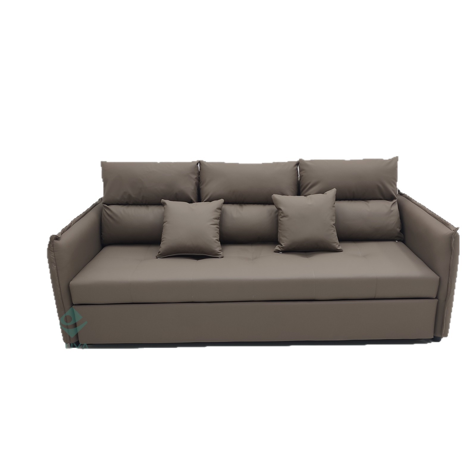 Sofá cama recta de sala de estar de pequeña casa sin lavado almacenamiento de tela de tecnología multifuncional sofá push-pull