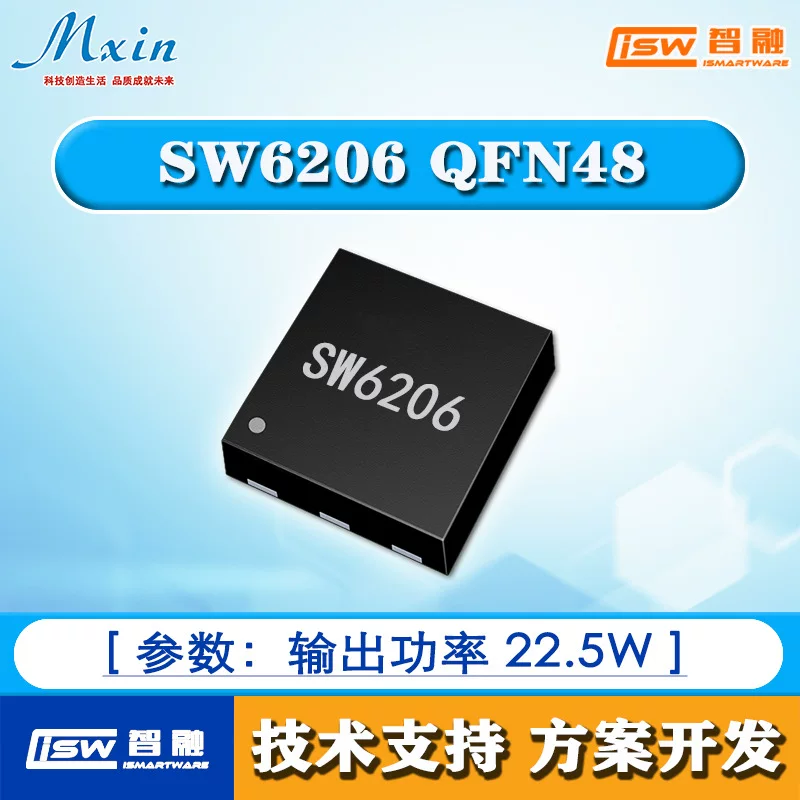 智融 SW6206 supports PD five-port multi-protocol two-way fast charging mobile power solution QFN48