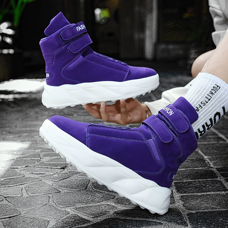 Обувь для внешней торговли: мужские осенние кроссовки, молодежные повседневные спортивные высокие кеды на толстой подошве с липучками, модель Air Force One.