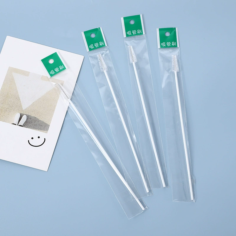 В наличии Щетка для чистки всасывающей трубки Щетка для бутылок Чашка для воды Детская нейлоновая трубчатая щетка из нержавеющей стали Тонкая щетка для рта оптом