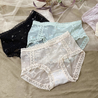 Spring and summer new pattern sexy Lace transparent lady Flat angle Underwear Light and thin ventilation Elastic force lovely Underwear