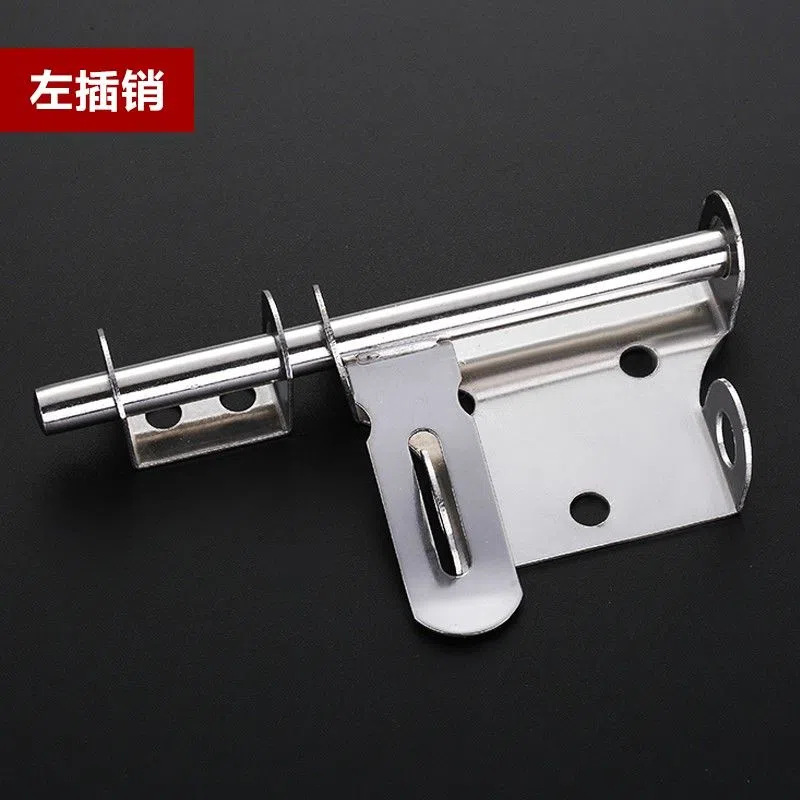 Main door stainless steel pin door latch door bolt security door large thick door stop surface-mounted hook lock lock fastener traditional style