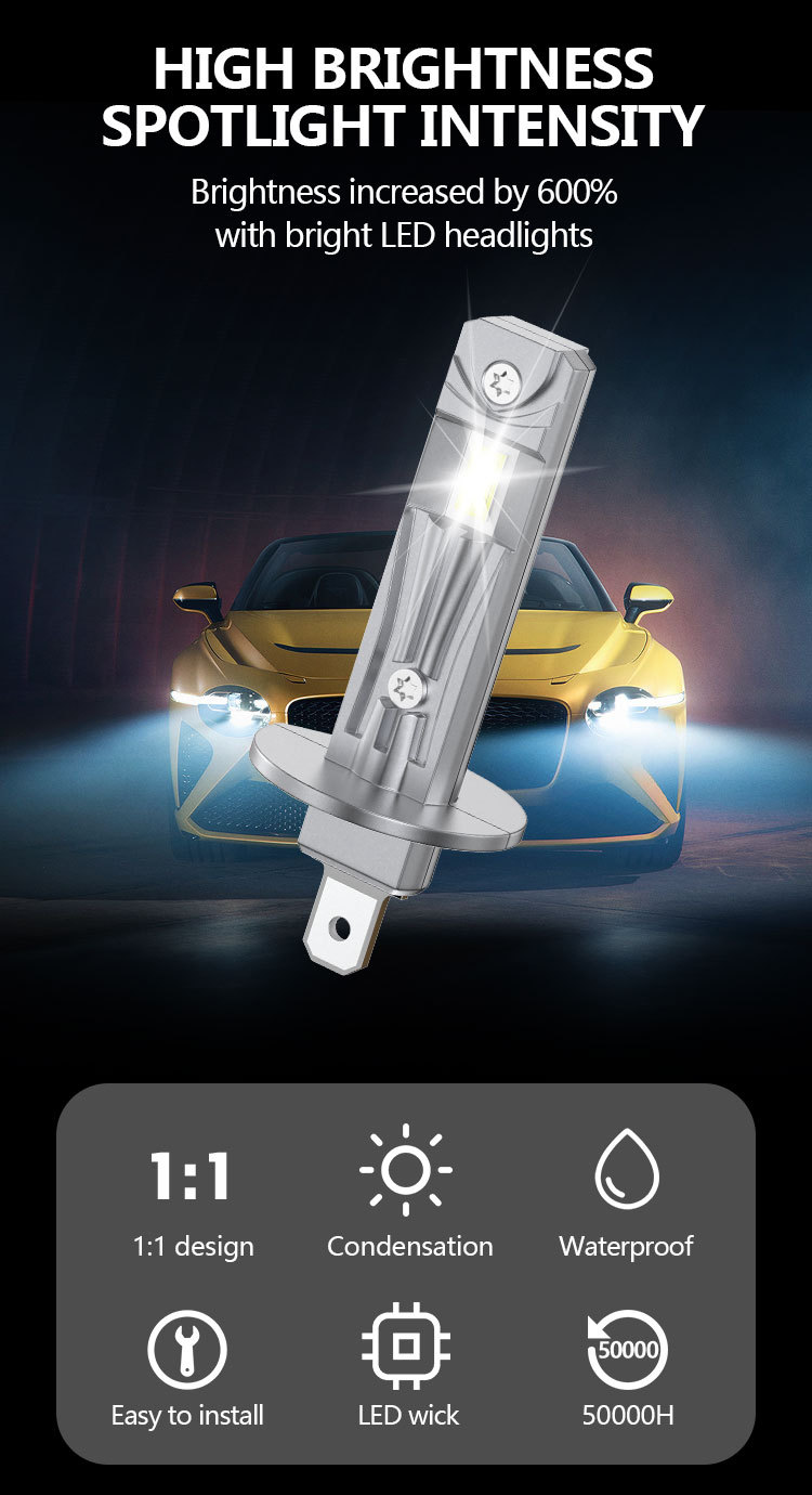 Factory Wholesale Car LED Headlight In-line H1 3570 LED Headlight Mini LED headlights