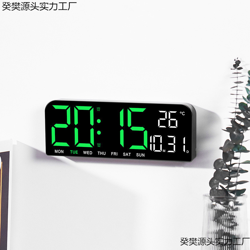 网红创意大字时间显示器led数字时钟电子表台式桌面摆件夜光静音