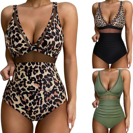 See Through Swim Amazon European and American Style One-Piece Swimsuit Sexy Tigh