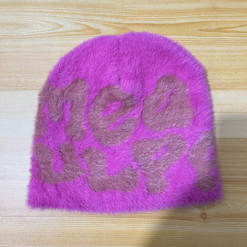 Hot selling fur style Mea knitted hat, brimless cap, personalized bean hat_voghion.com