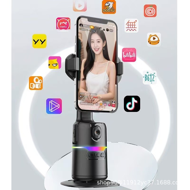 Smart 360 ° Cloud Stand para teléfonos móviles, seguimiento de la foto, artefacto de reconocimiento facial, seguimiento automático, rotación multifuncional para tomar fotos