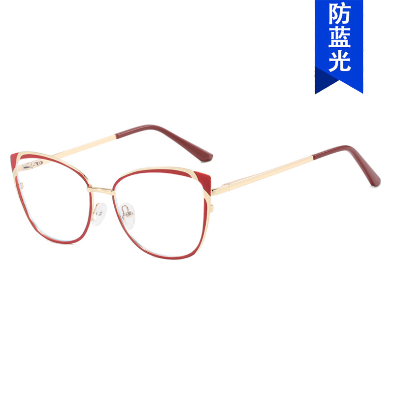 Painted cat-eye glasses frame metal 2023...