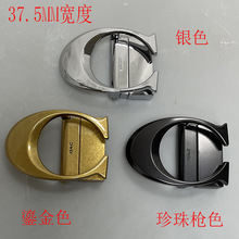 360度旋转皮带头适合3.6厘米宽腰带身锌合金钢印LOGO字扣头广州货