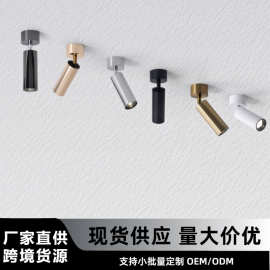 明装射灯可调角度家用可调节客厅卧室防眩射灯中古风极简led北欧