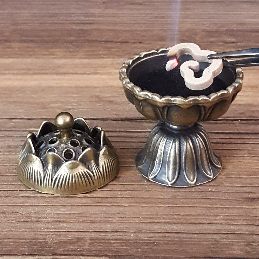 Творческая лампа Bolian Zen Lotus Pavilation Домашняя старинная сандаловая курильница новая китайская ароматерапевтная печь украшения