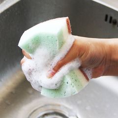 日本进口洗碗耐用高密海绵百洁布沾油魔力清洁洗锅厨房神器5片装