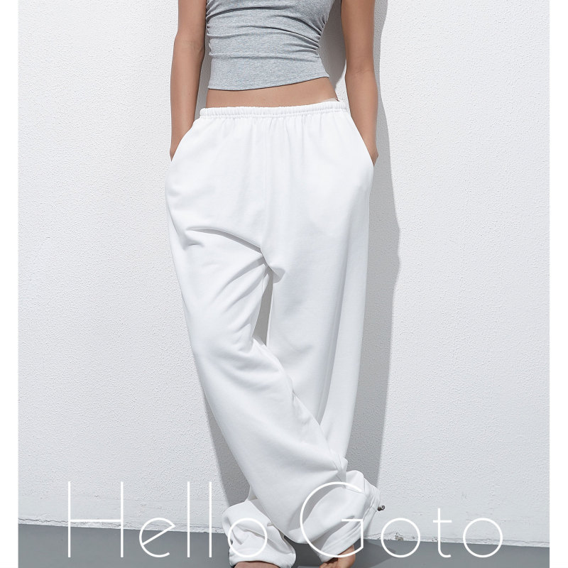 601 Upgraded Version of 350g Terry Cotton European and American Loose American Style Loose and Leg-tie Straight Casual Sweatpants and Pants 601 Upgraded Version of 350g Terry Cotton European and American Loose American Style Loose and Leg-tie Straight Casual Sweatpants and Pants