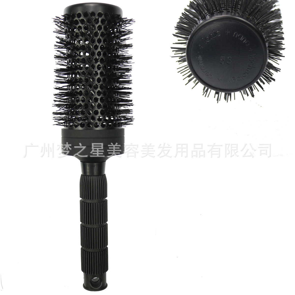 納米陶瓷導(dǎo)熱圓滾梳 大波浪卷發(fā)造型梳 沙龍理發(fā)梳 蓬松吹直發(fā)梳