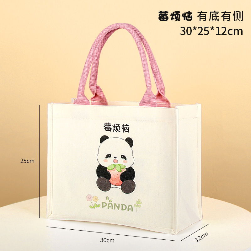 Bolso Tote de lona, logotipo de impresión personalizado, bolso publicitario, bolso de lona tridimensional de película de una sola capa de moda, personalizado