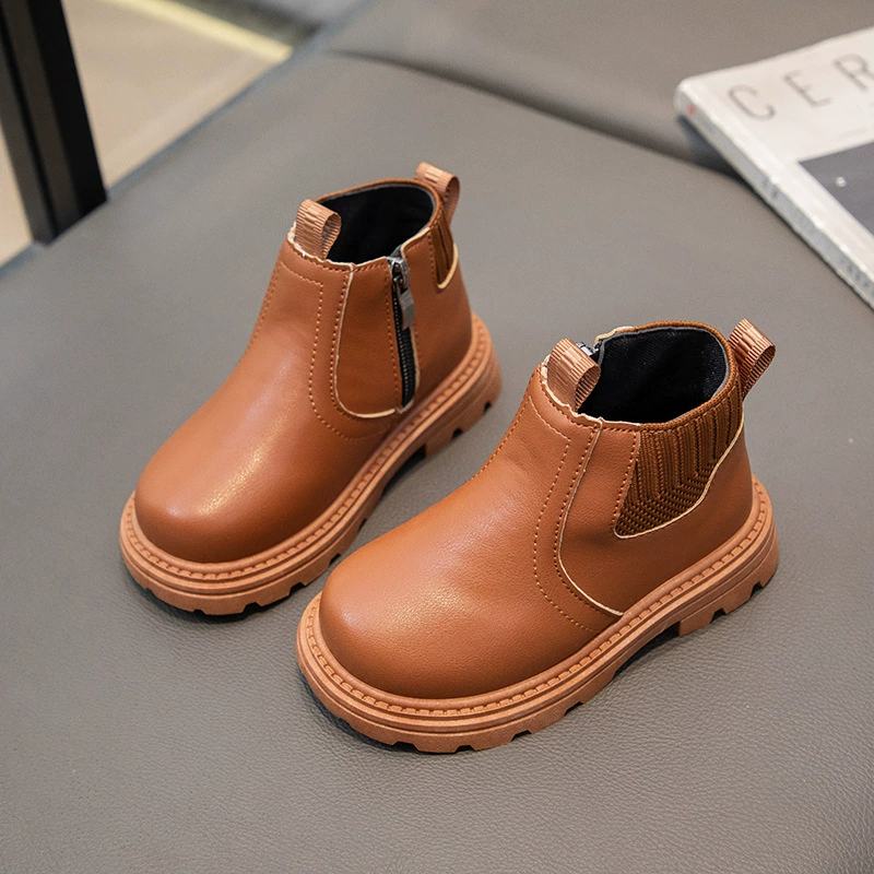 Martens, демисезонные детские модные полусапожки в английском стиле для мальчиков, тренд сезона, британский стиль