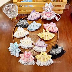 新しいレース10cmの子供服のぬいぐるみの背もたれの綿の人形の小さい香風のスカートのアイデアは装飾を着ます。