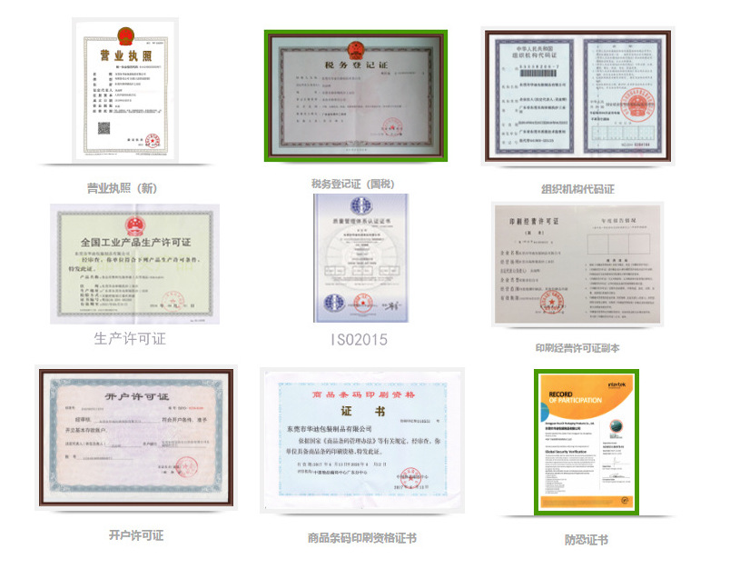 资质认证