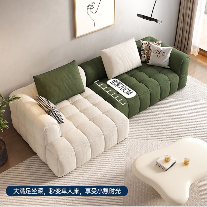 广东佛山意式极简布艺沙发简约现代免洗猫抓布直排小户型客厅家具