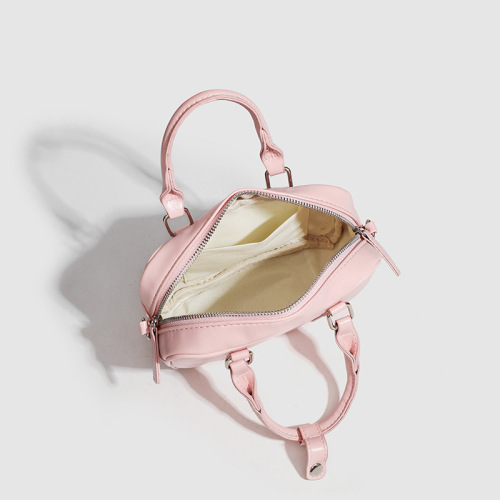 Korean cross-body bag niche design one-shoulder Boston bag for women 2024 new retro high-end handbag light luxury