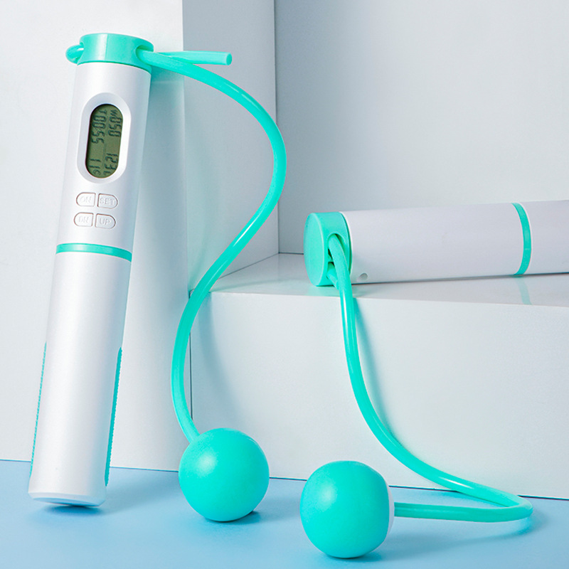 Cuerda de saltar sin cuerda que lleva el peso de silencio saltar cuerda de saltar examen de entrada de la escuela secundaria superior saltar la cuerda traje conteo electrónico saltar la cuerda bolsa de almacenamiento de regalo