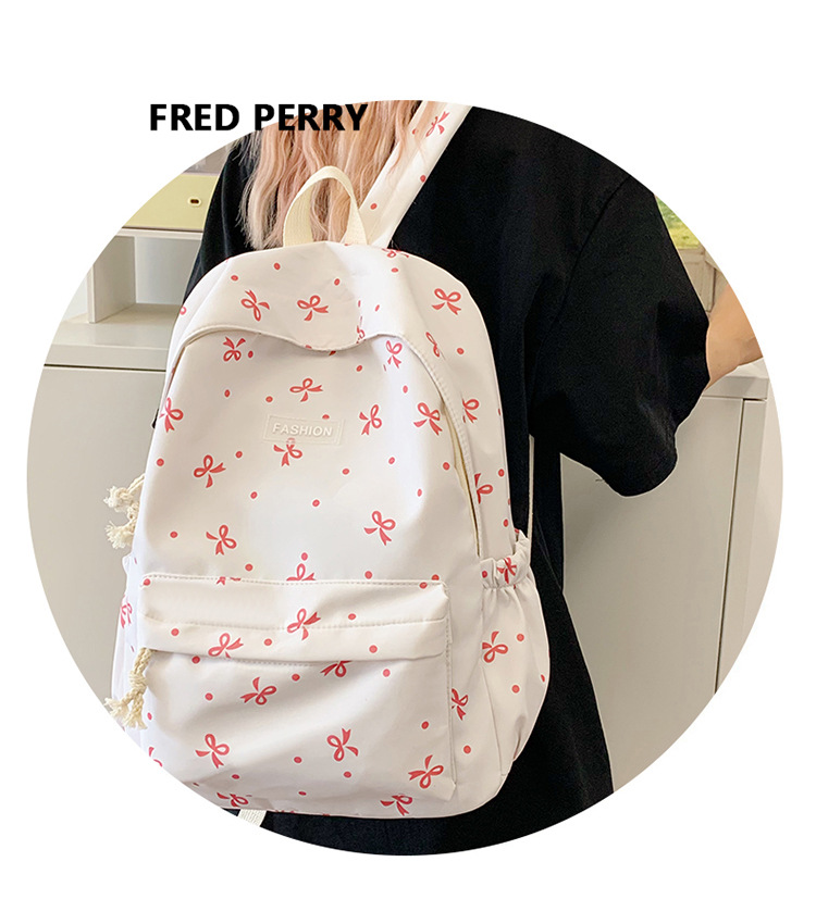 Japanese-style minimalist casual large-capacity backpack for middle and high school students, lightweight and trendy school daypack for girls