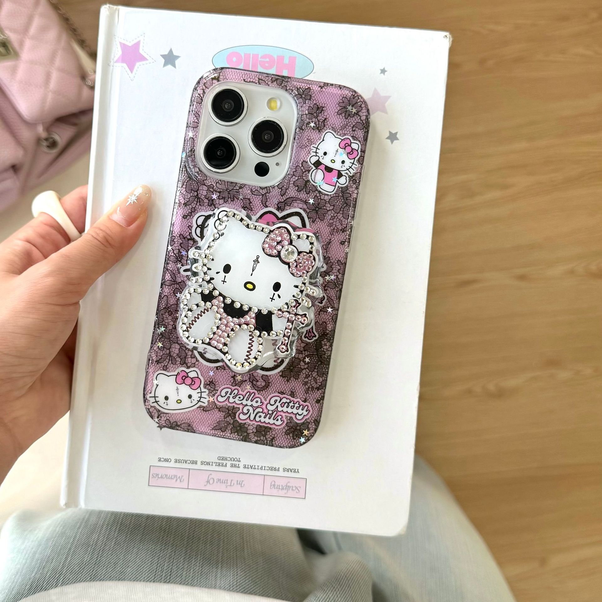 Retro leopardo estampado flor gato para Apple 15ProMax funda para teléfono móvil 16Pro soporte de diamante lateral 14/13 femenino 16
