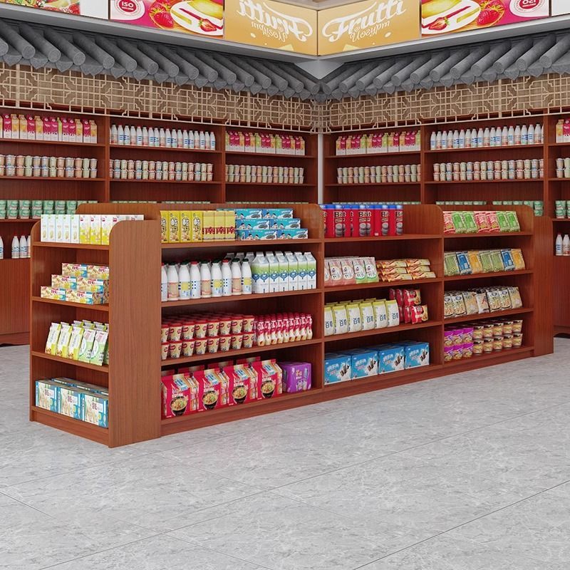 中岛柜超市双面货架卖场展示架药店母婴店置物架便利店中岛展示台