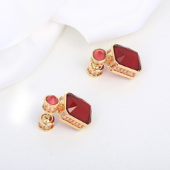 2022 Long-Chain Gemstone-Set Diamond Earrings, Luxurious Chinese Style Earrings with National Flavor, 3D Geometric Design, Atmospheric and Fashionable Earrings