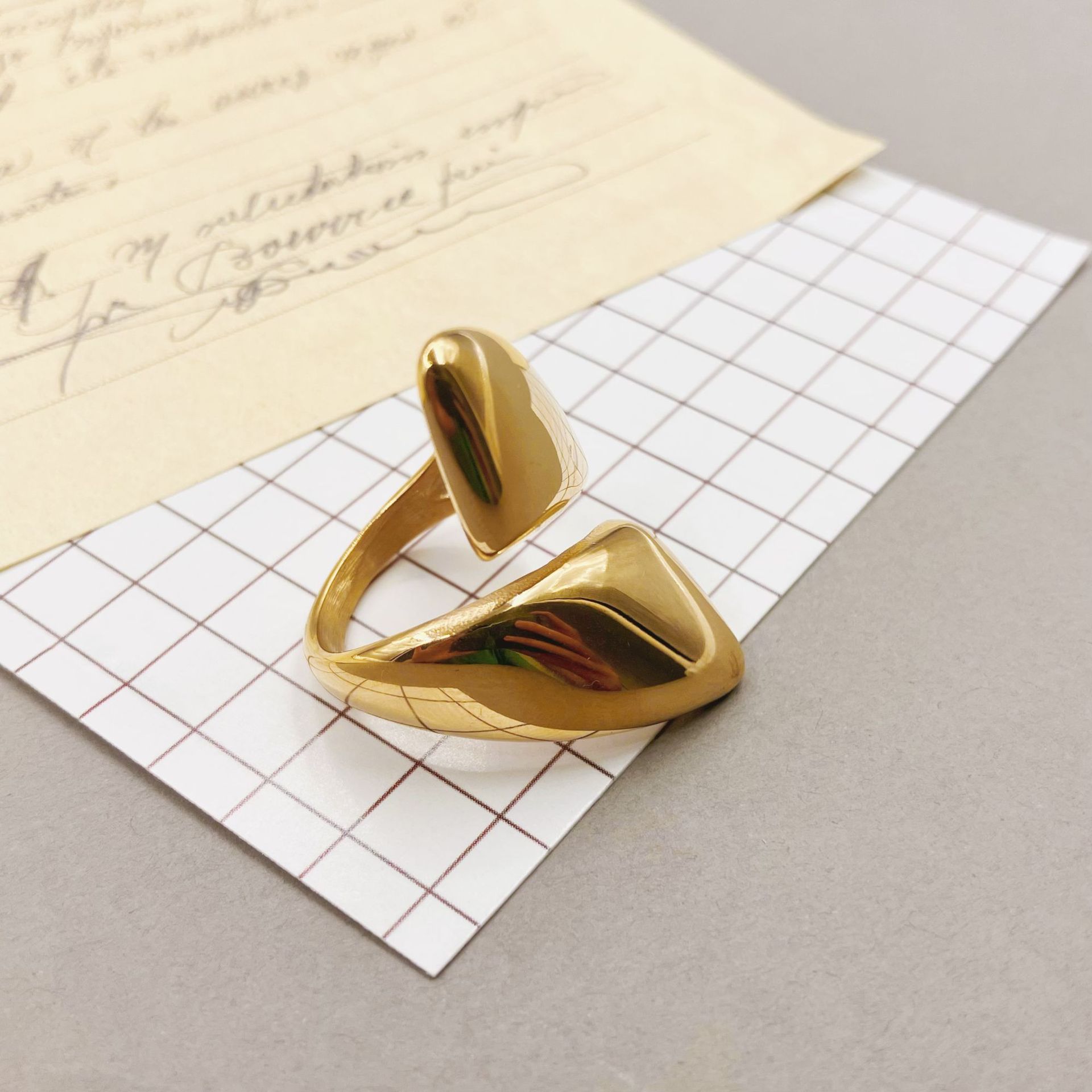 1 Piece Fashion Geometric Metal Plating Gold Plated Womenu0027S Rings