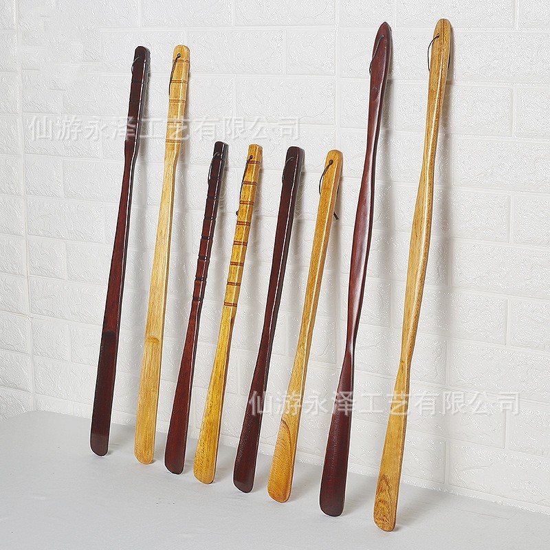 Solid Wooden Shoe Horn70 CMShoe Lifter Shoe Wearer Shoe Slide With Handle Kemu Wooden Household Extended Shoe Horn