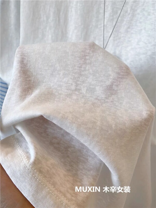 ファットmm 120kg 大きいサイズ夏軽量刺繍多用途ストライプスプライシングラグランスリーブルーズ日焼け止めTシャツレディーストップス|undefined