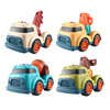 Wheat Straw Electric Glide Toy car Engineering vehicles environmental protection Material Science Degradation automobile baby Cartoon car wholesale